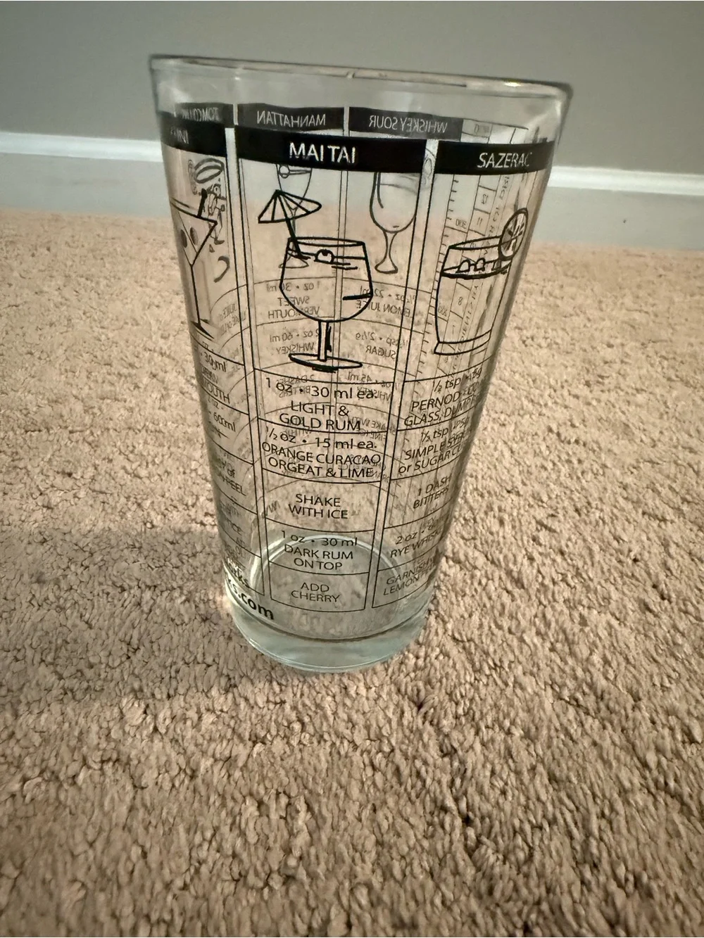 KegWorks | Clear Glass Cocktail Recipe Mixing Glass | 16 Oz
